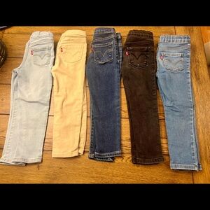 Toddler girl Levi’s Jegging jeans, 5 pairs